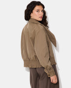 Blouson court avec col nœud