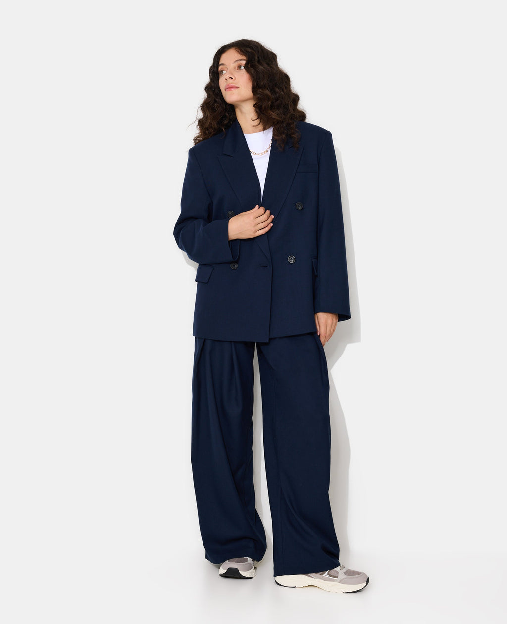 Veste blazer oversize double boutonnage