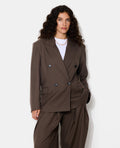 Veste blazer oversize double boutonnage