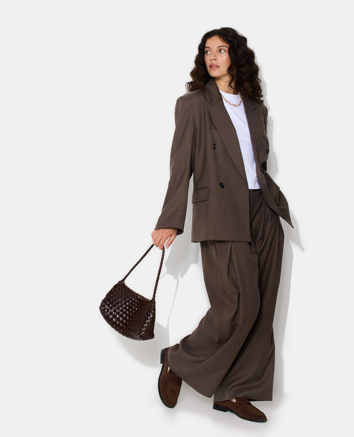 Veste blazer oversize double boutonnage