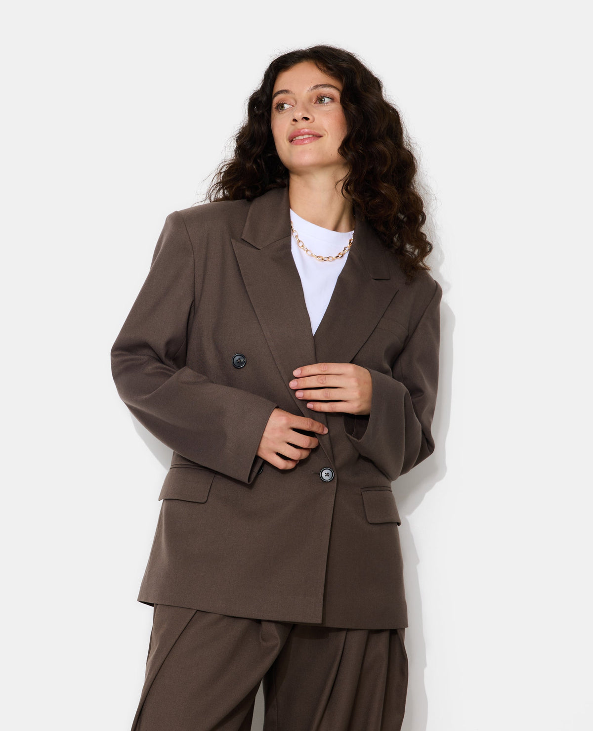 Veste blazer oversize double boutonnage