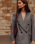 Veste blazer oversize fines rayures
