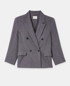 Veste blazer oversize fines rayures