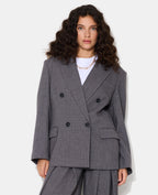 Veste blazer oversize fines rayures