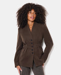 Veste longue et cintrée drap de laine