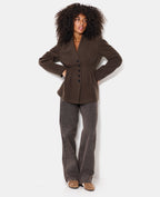 Veste longue et cintrée drap de laine