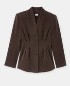 Veste longue et cintrée drap de laine