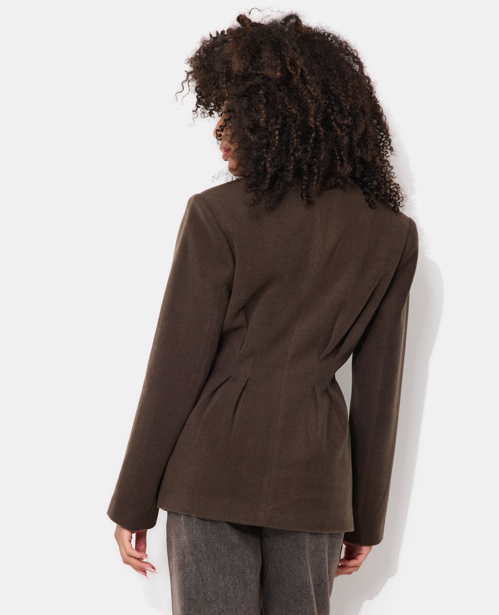 Veste longue et cintrée drap de laine