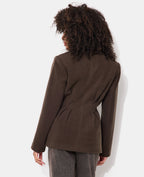 Veste longue et cintrée drap de laine