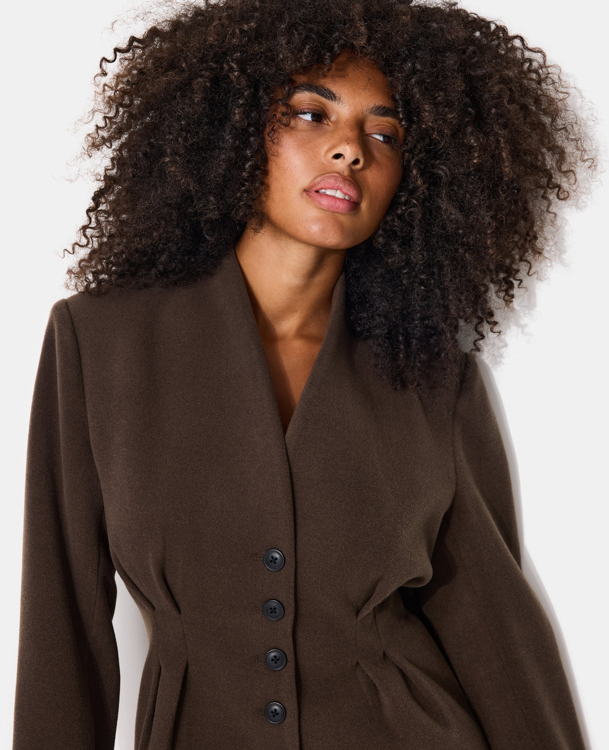 Veste longue et cintrée drap de laine