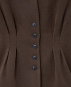 Veste longue et cintrée drap de laine