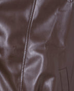 Blouson en simili forme vintage avec col montant