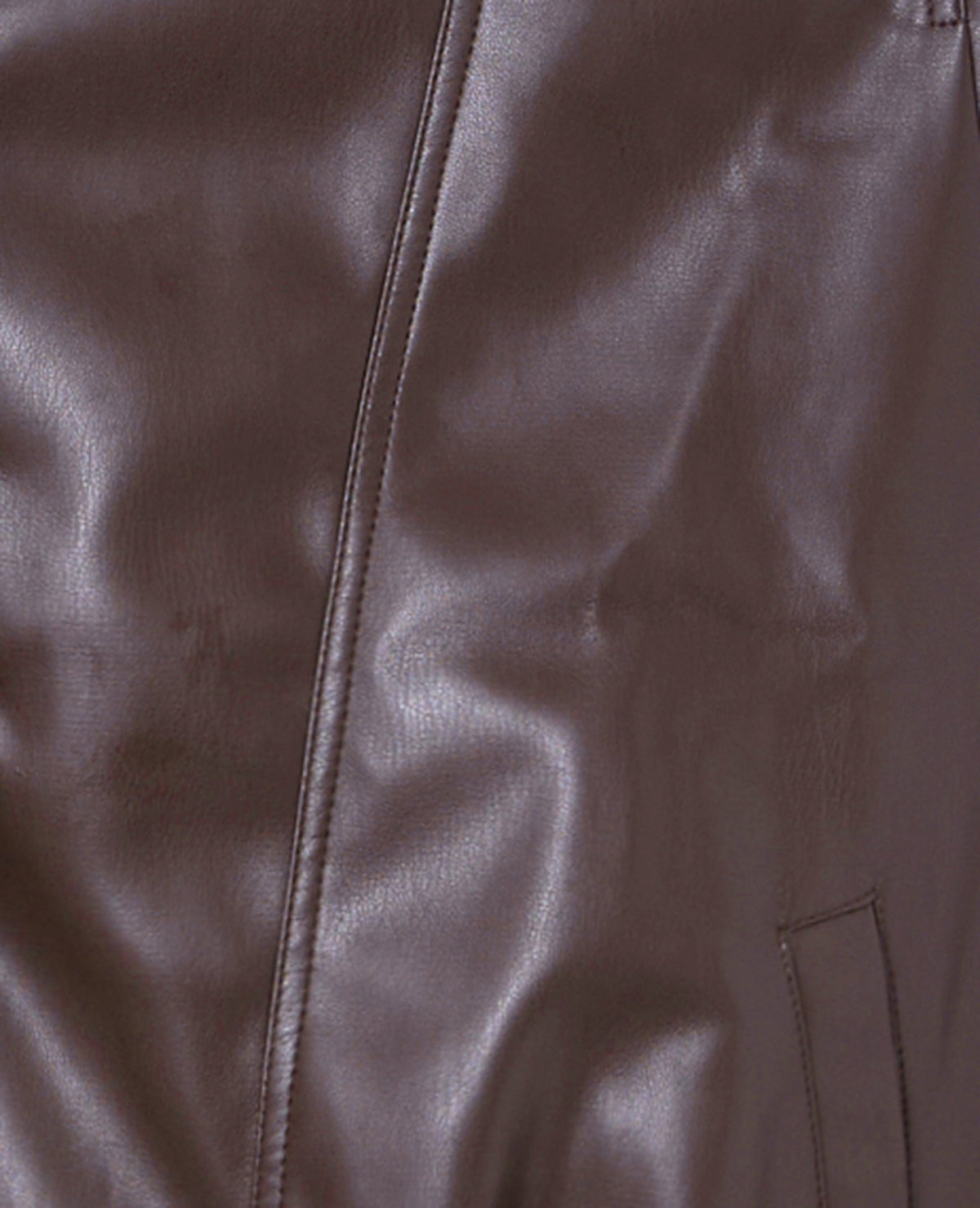 Blouson en simili forme vintage avec col montant