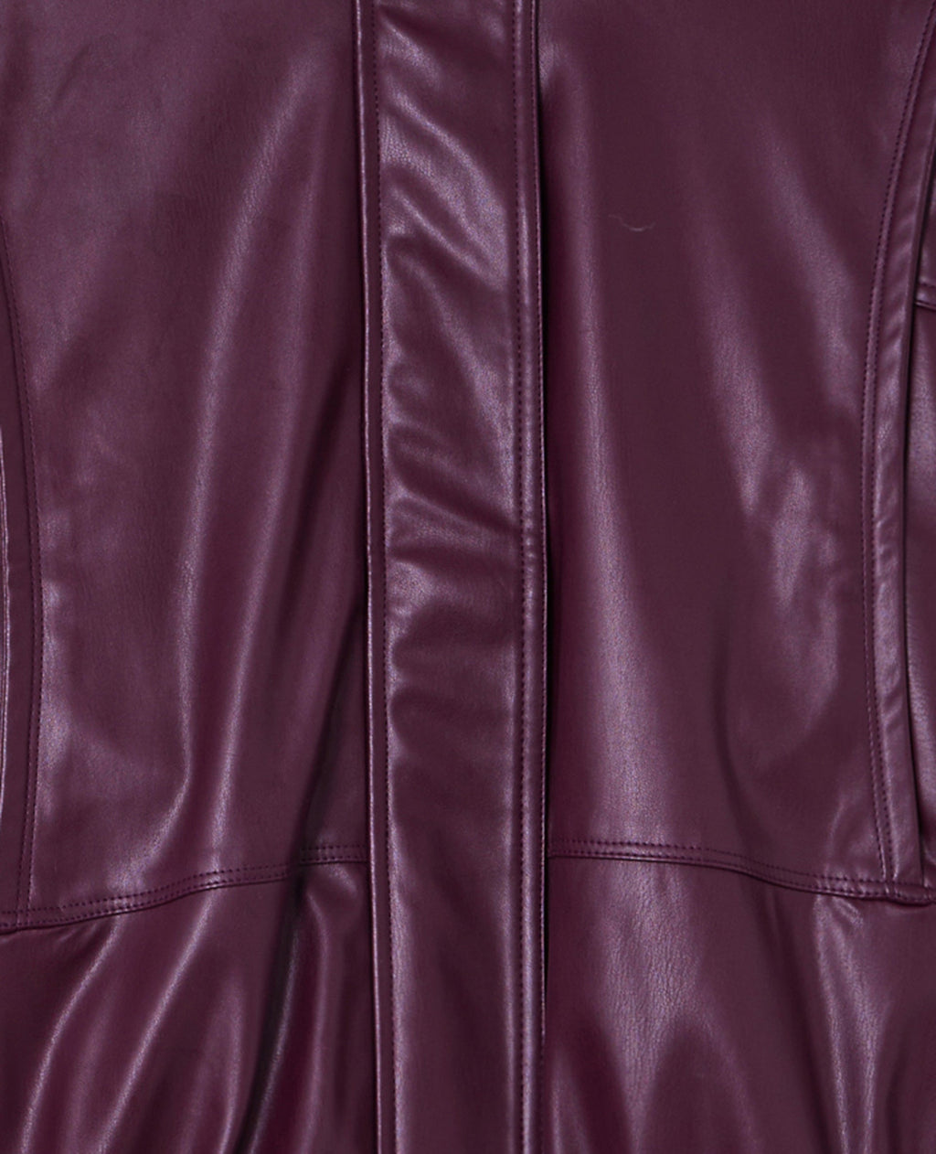 Veste en simili col montant