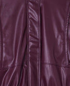 Veste en simili col montant