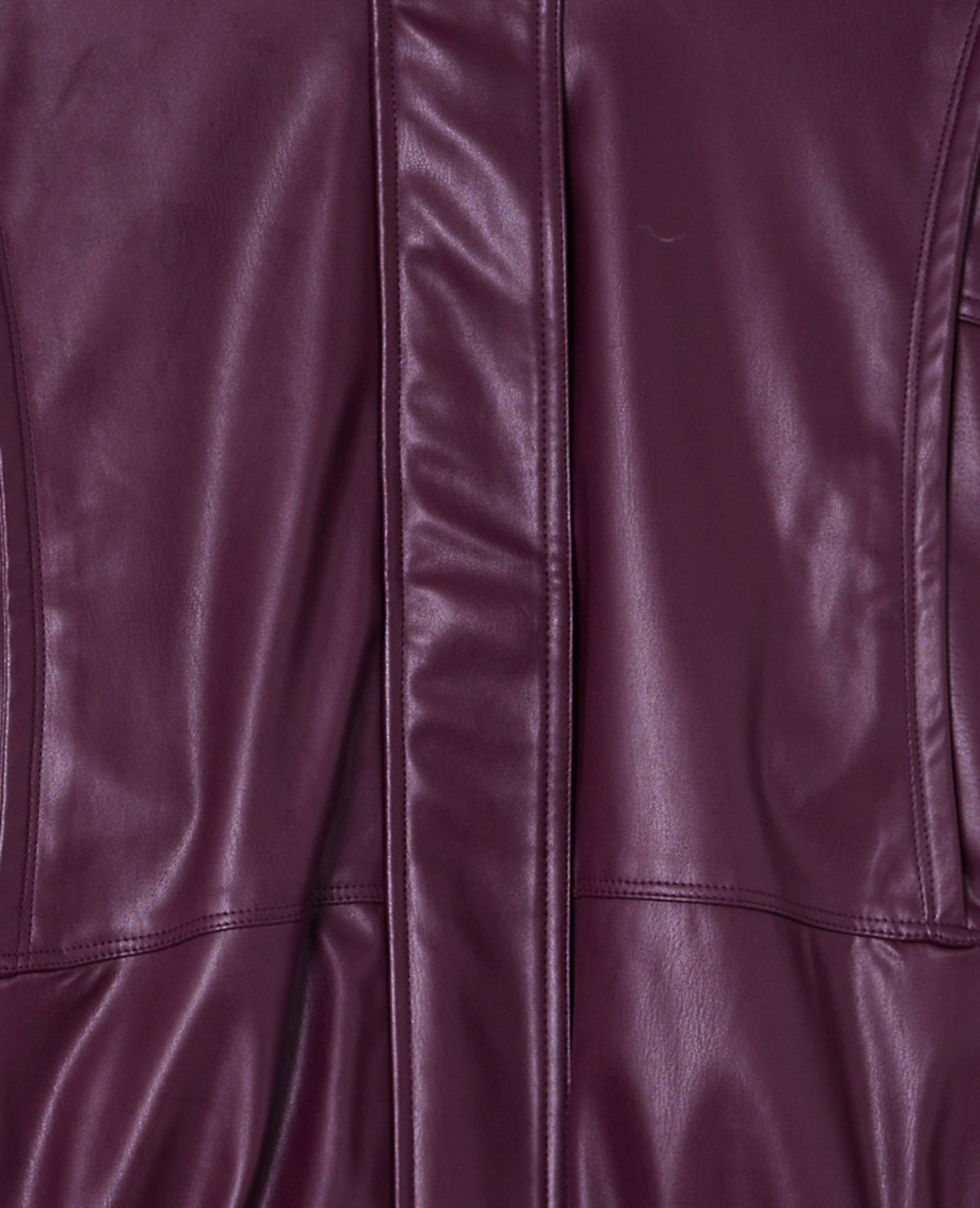 Veste en simili col montant