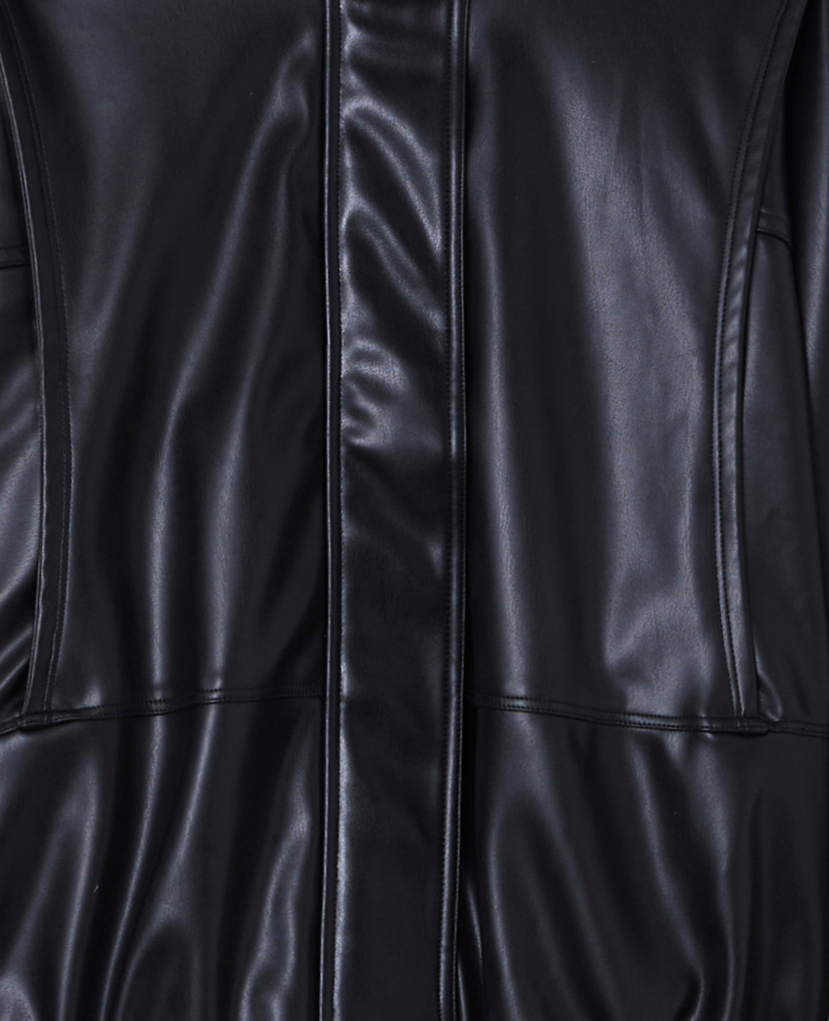 Veste en simili col montant