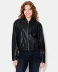 Blouson bomber en simili avec clous