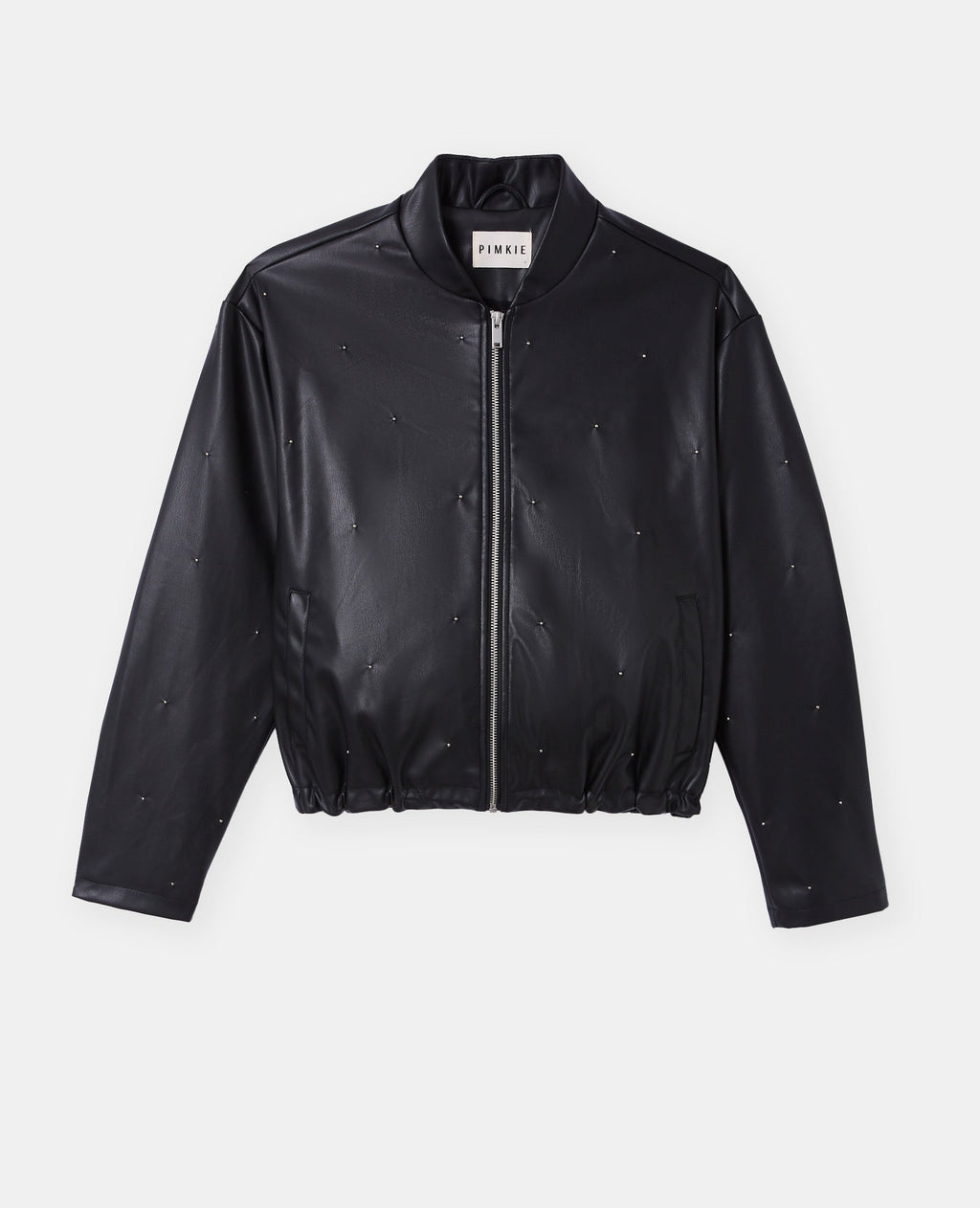 Blouson bomber en simili avec clous