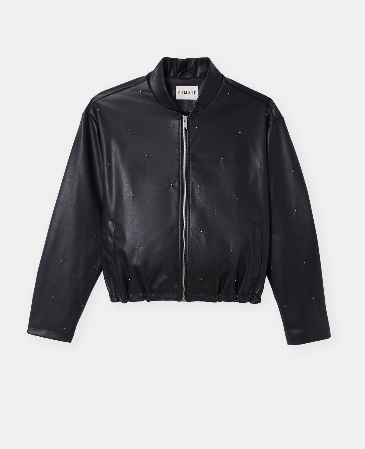 Blouson bomber en simili avec clous