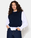 Pull sans manches avec laine
