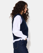 Pull sans manches avec laine