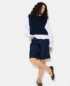 Pull sans manches avec laine