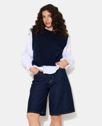 Pull sans manches avec laine