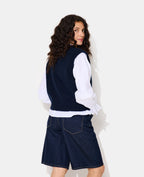 Pull sans manches avec laine