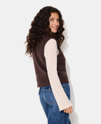 Pull sans manches avec laine