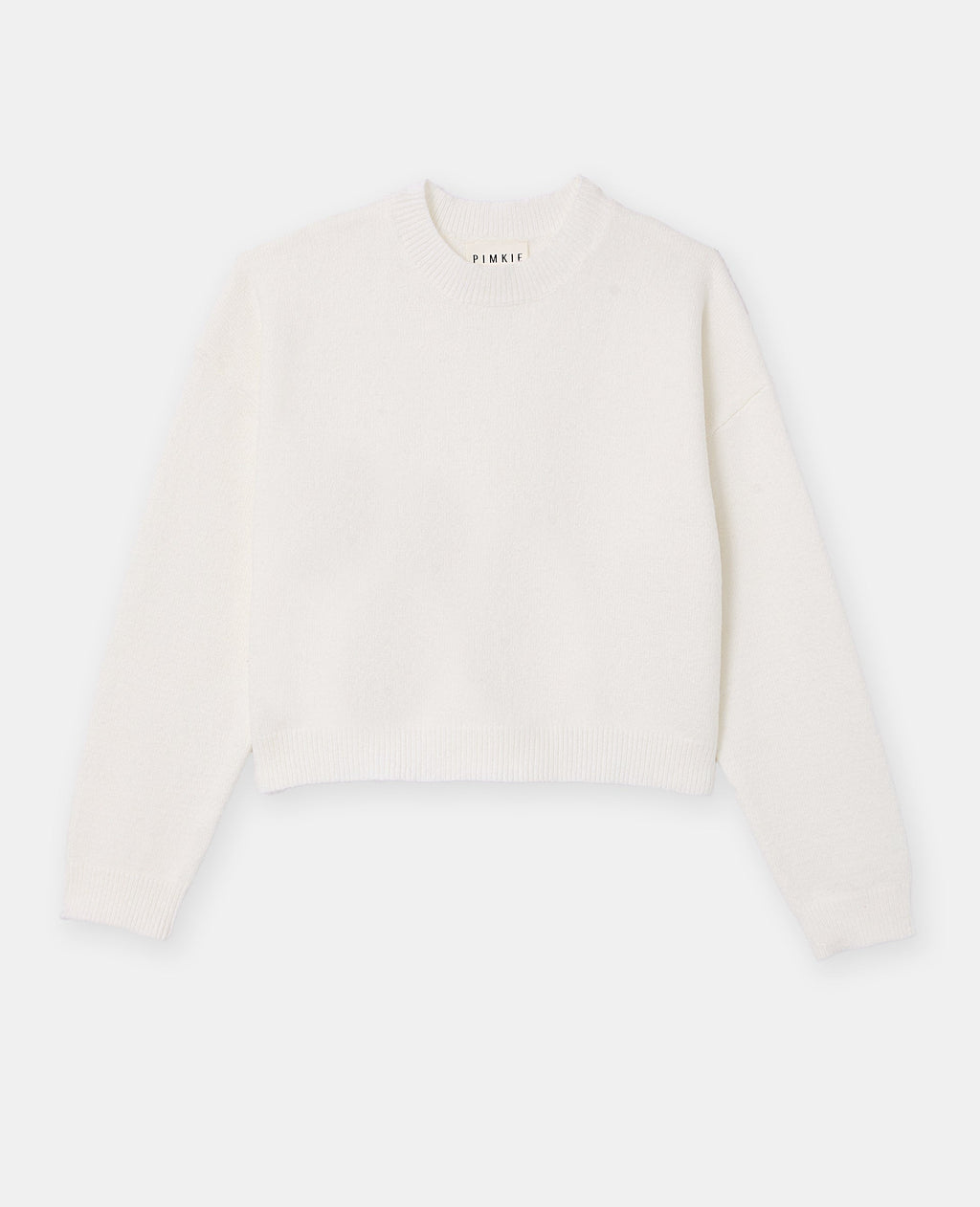 Pull court avec encolure ronde