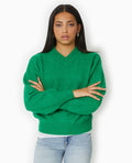 Pull col V en maille