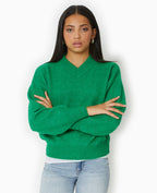 Pull col V en maille