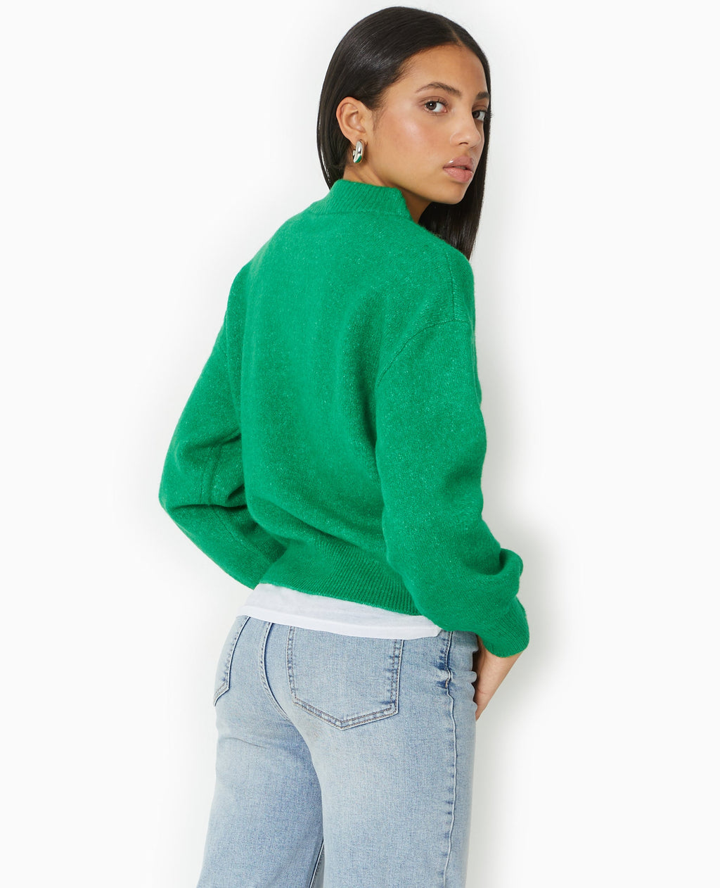 Pull col V en maille