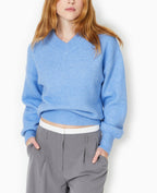 Pull col V en maille