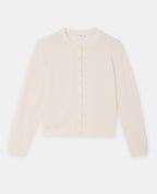 Gilet col rond avec bouton effet nacre