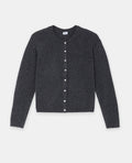 Gilet col rond avec bouton effet nacre