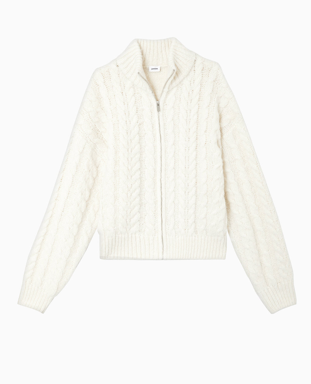 Gilet zippé en maille torsadée