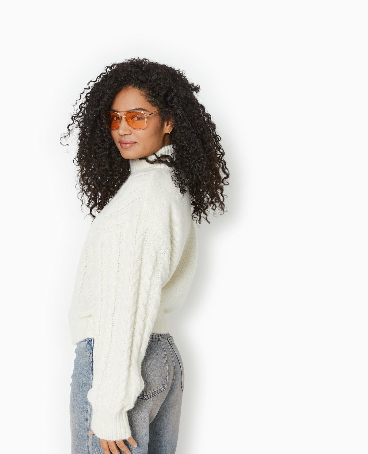Gilet zippé en maille torsadée