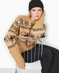 Pull de Noël jacquard avec torsades