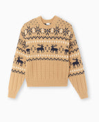 Pull de Noël jacquard avec torsades