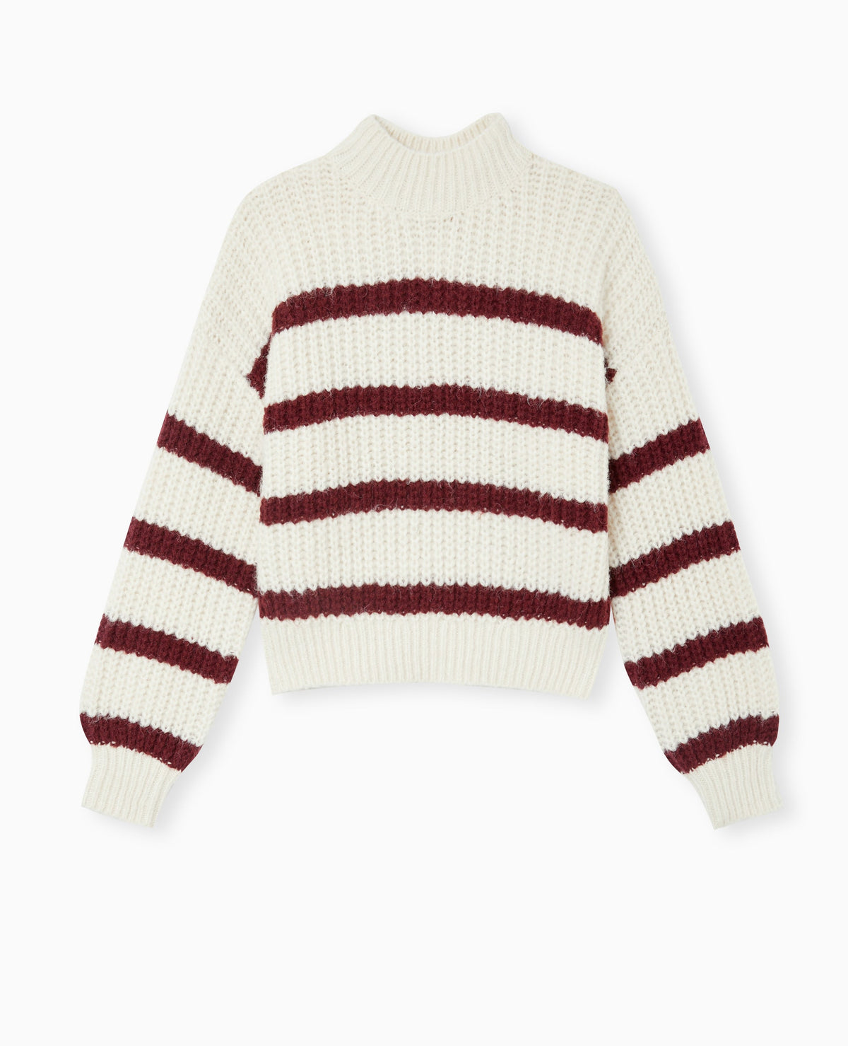 Pull grosse maille avec rayures