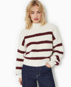 Pull grosse maille avec rayures