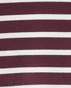 Pull avec col en maille rayée