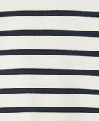 Pull avec col en maille rayée