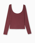 Top manches longues encolure danseuse