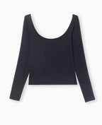 Top manches longues encolure danseuse