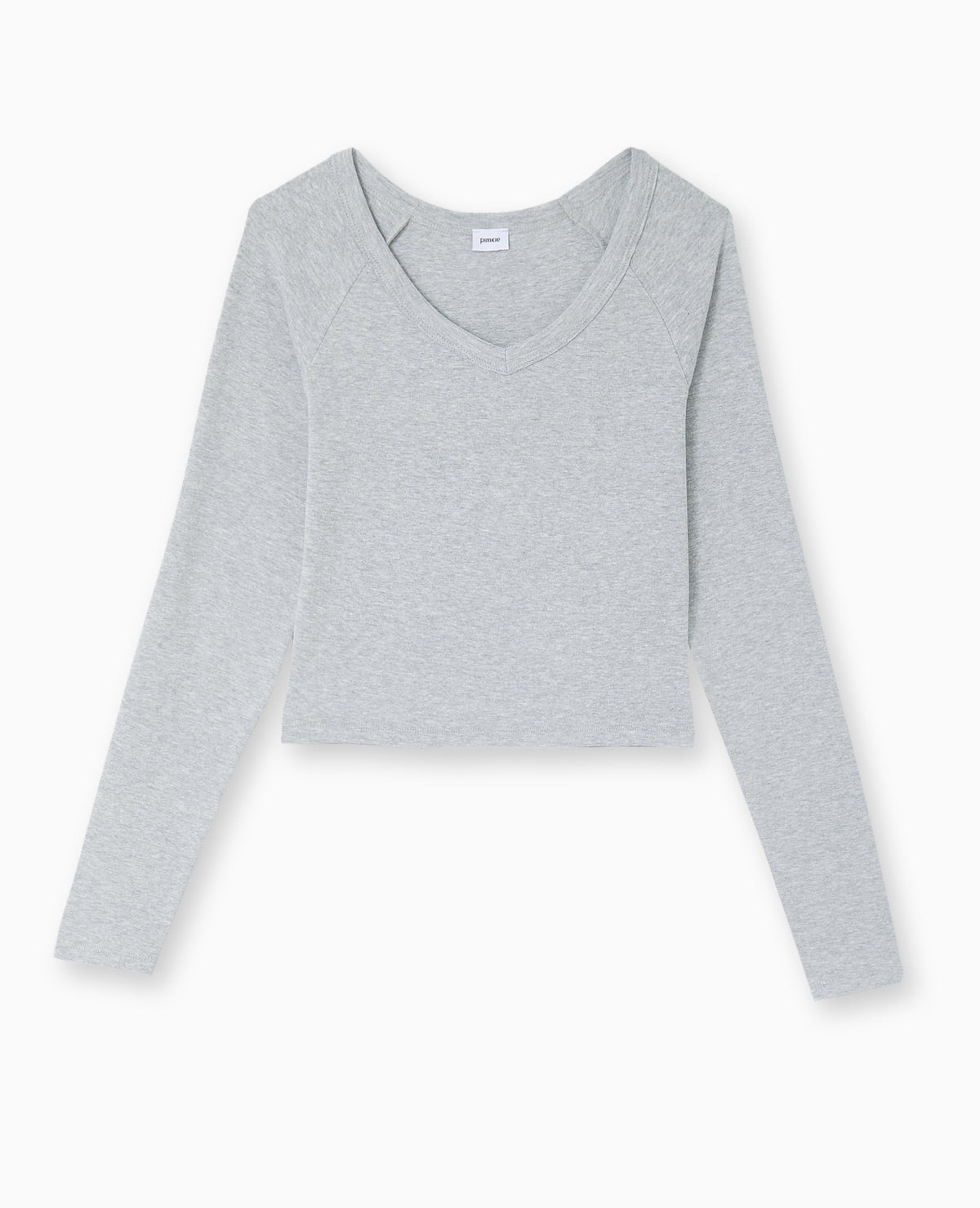 T-shirt court manches longues col V