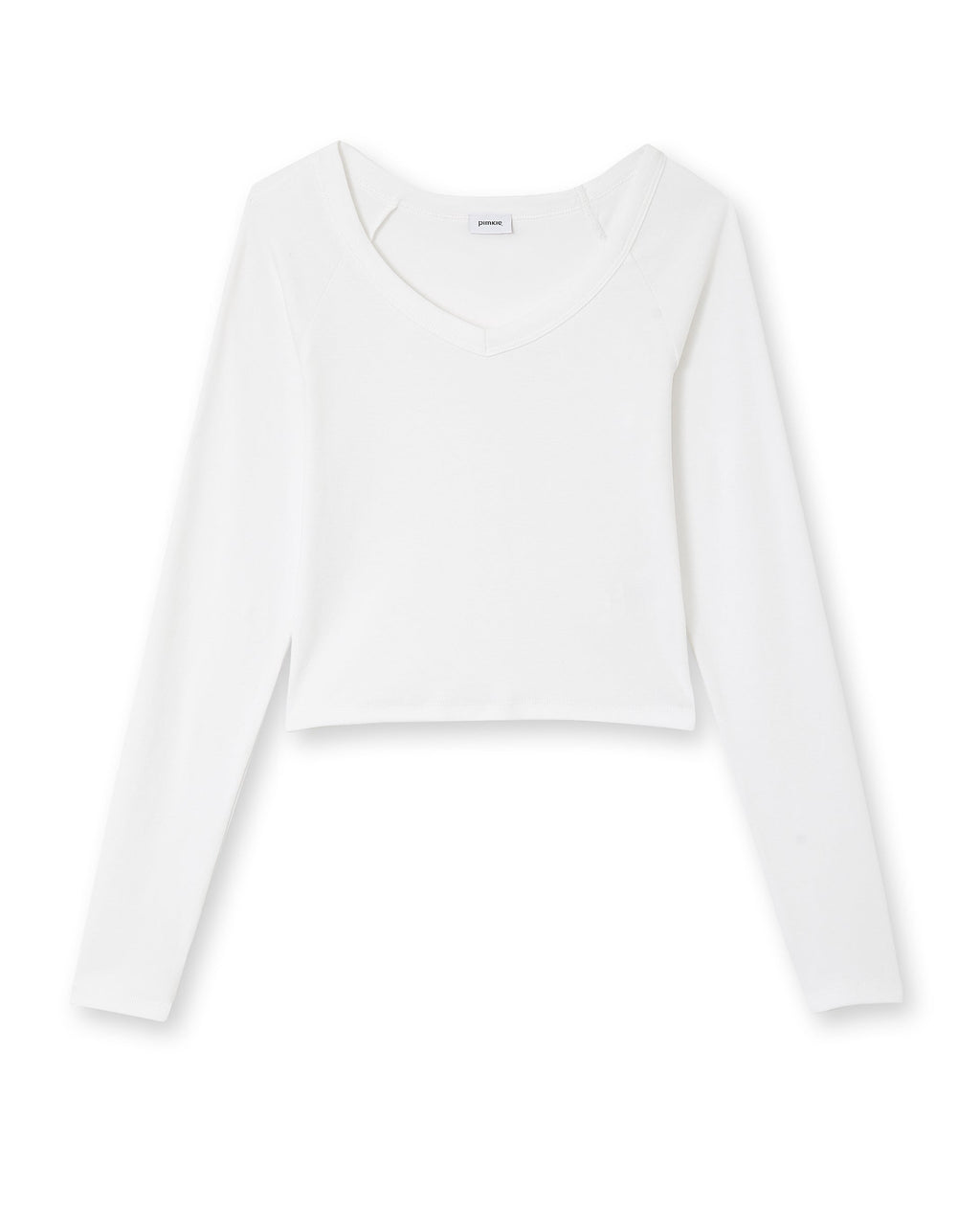 T-shirt court manches longues col V