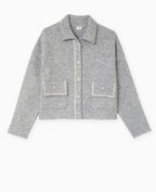 Gilet droit avec boutons fantaisie